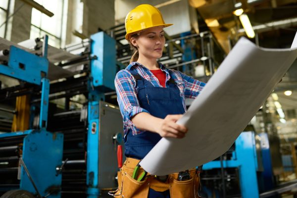 Industrial Engineer with Blueprint Industrial Engineer with Blueprint